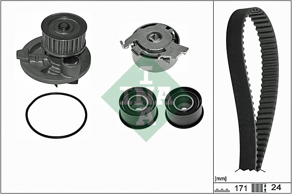 Distributieriem kit inclusief waterpomp INA 530 0358 31