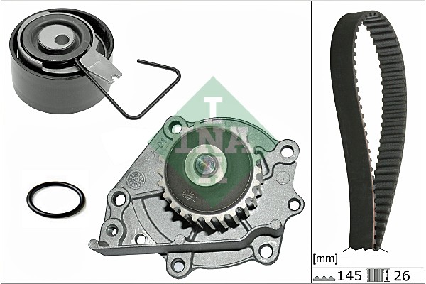 Distributieriem kit inclusief waterpomp INA 530 0376 30