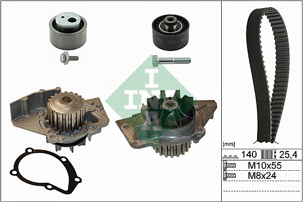 Distributieriem kit inclusief waterpomp INA 530 0440 30