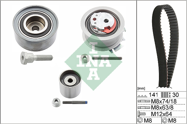 Distributieriem kit INA 530 0463 10