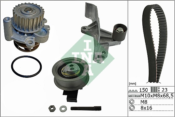 Distributieriem kit inclusief waterpomp INA 530 0546 30