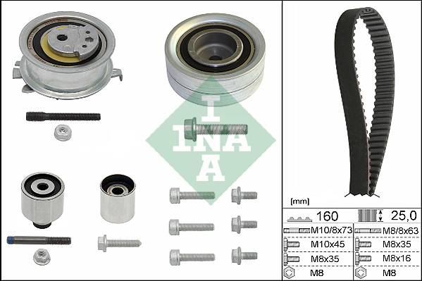 Distributieriem kit INA 530 0550 10