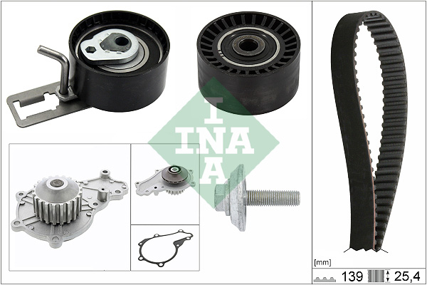 Distributieriem kit inclusief waterpomp INA 530 0577 30