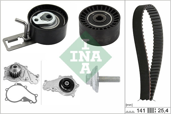 Distributieriem kit inclusief waterpomp INA 530 0578 30