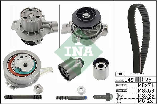 Distributieriem kit inclusief waterpomp INA 530 0650 31