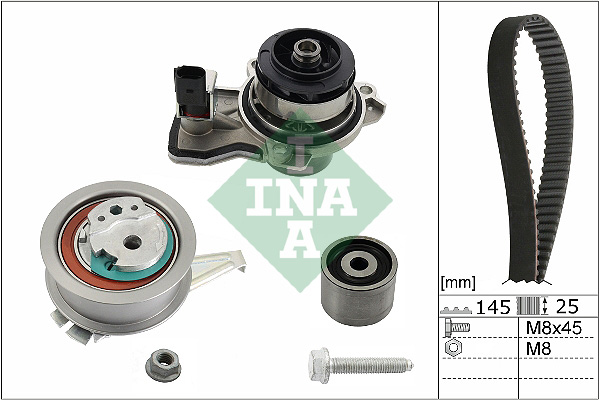 Distributieriem kit inclusief waterpomp INA 530 0665 30