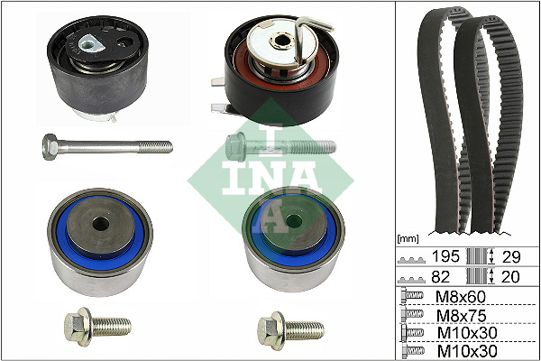 Distributieriem kit INA 530 0734 10