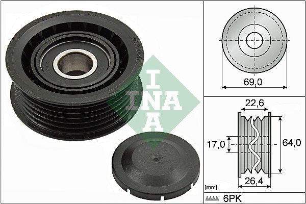 Geleiderol (poly) V-riem INA 532 0160 10