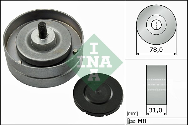 Geleiderol (poly) V-riem INA 532 0463 10