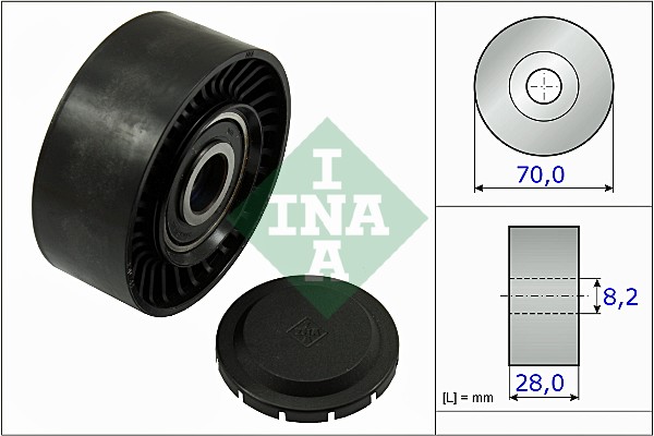 Geleiderol (poly) V-riem INA 532 0468 10