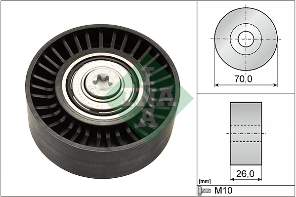 Geleiderol (poly) V-riem INA 532 0505 10