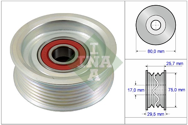 Geleiderol (poly) V-riem INA 532 0587 10