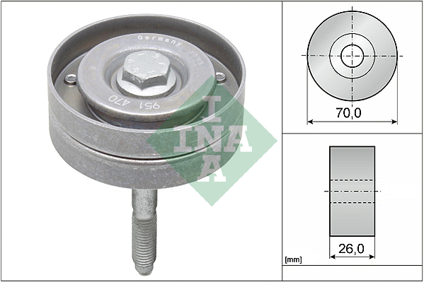 Geleiderol (poly) V-riem INA 532 0596 10