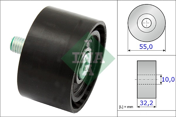 Geleiderol (poly) V-riem INA 532 0659 10