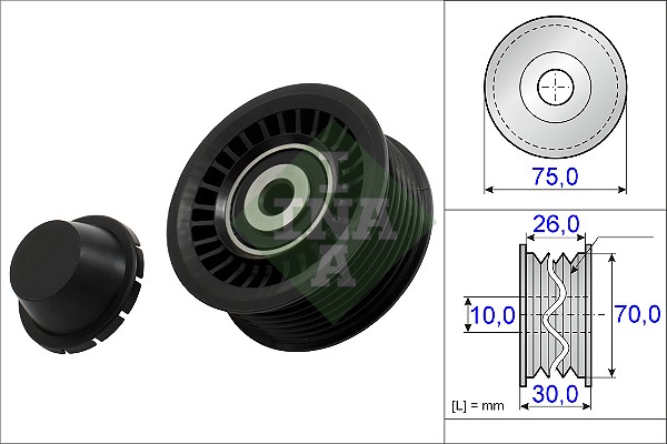 Geleiderol (poly) V-riem INA 532 0723 10