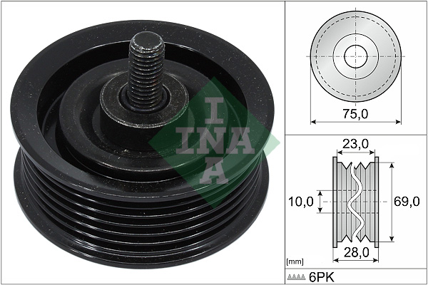 Geleiderol (poly) V-riem INA 532 0744 10