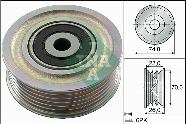 Geleiderol (poly) V-riem INA 532 0826 10