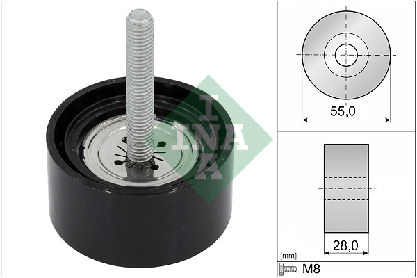 Geleiderol (poly) V-riem INA 532 0869 10