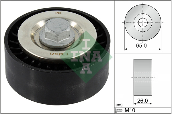 Geleiderol (poly) V-riem INA 532 0896 10