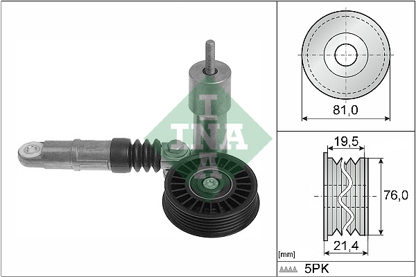 Spanner poly V-riem INA 534 0014 10