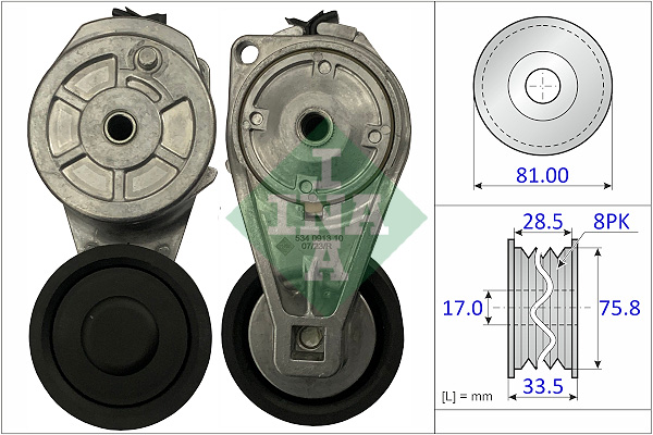 Spanner poly V-riem INA 534 0913 10
