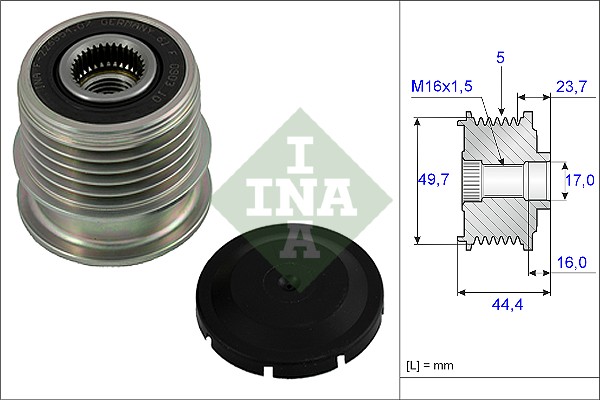 Vrijloop koppeling dynamo INA 535 0011 10