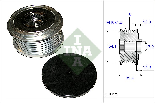 Vrijloop koppeling dynamo INA 535 0090 10