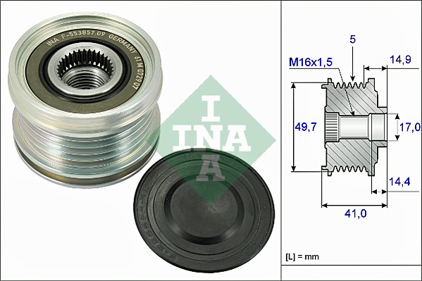 Vrijloop koppeling dynamo INA 535 0101 10