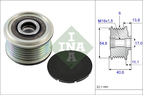 Vrijloop koppeling dynamo INA 535 0102 10