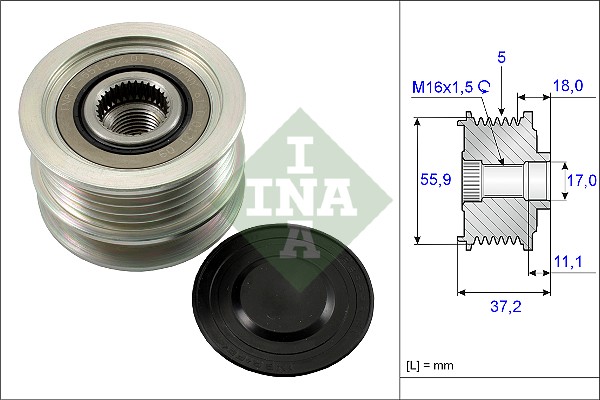 Vrijloop koppeling dynamo INA 535 0113 10