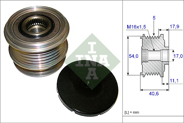 Vrijloop koppeling dynamo INA 535 0121 10