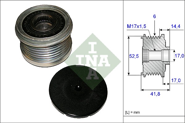 Vrijloop koppeling dynamo INA 535 0147 10