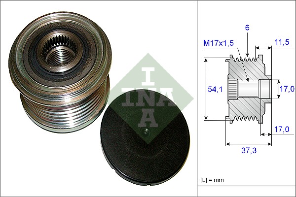 Vrijloop koppeling dynamo INA 535 0149 10