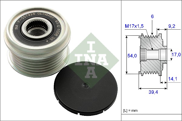 Vrijloop koppeling dynamo INA 535 0151 10