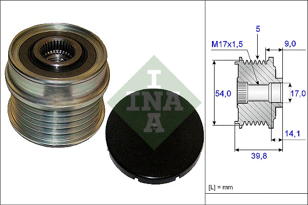 Vrijloop koppeling dynamo INA 535 0171 10