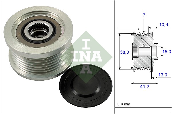 Vrijloop koppeling dynamo INA 535 0173 10