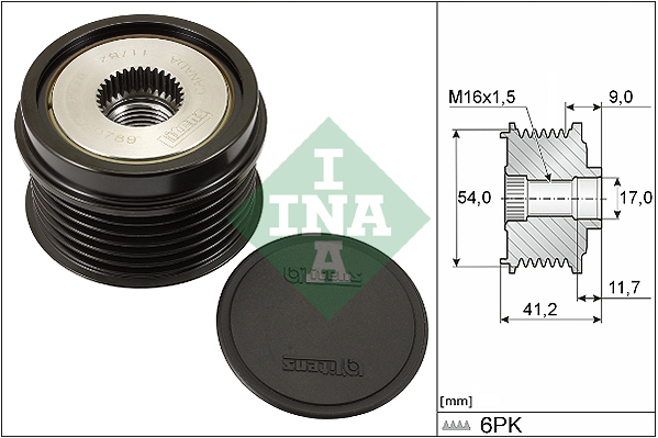 Vrijloop koppeling dynamo INA 535 0192 10