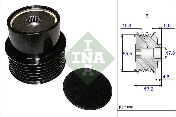 Vrijloop koppeling dynamo INA 535 0195 10