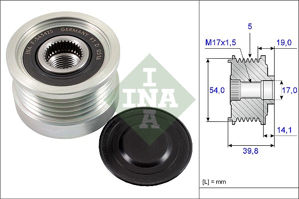 Vrijloop koppeling dynamo INA 535 0221 10