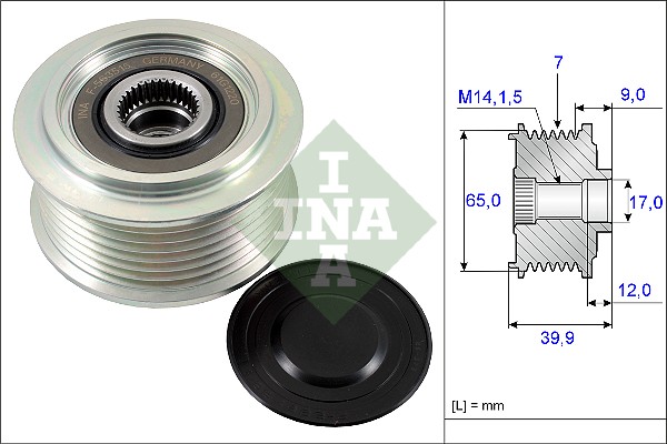 Vrijloop koppeling dynamo INA 535 0229 10