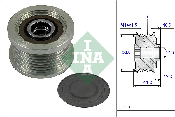 Vrijloop koppeling dynamo INA 535 0232 10