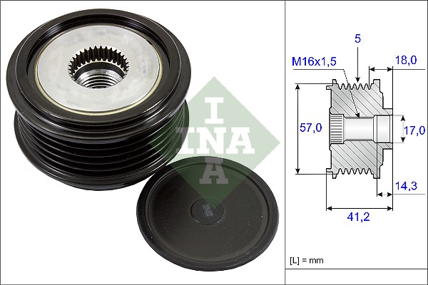 Vrijloop koppeling dynamo INA 535 0248 10