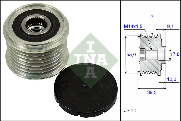 Vrijloop koppeling dynamo INA 535 0260 10