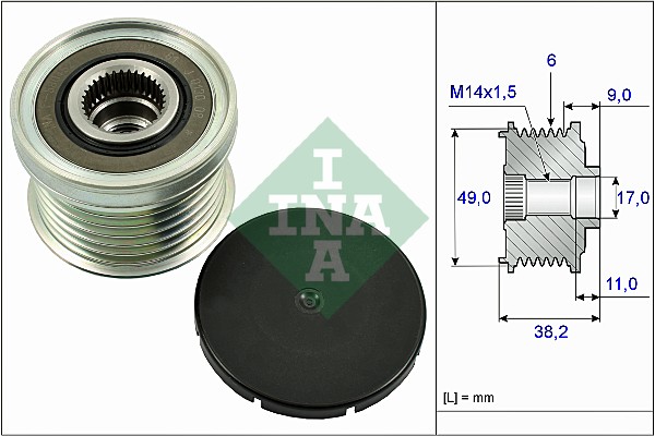 Vrijloop koppeling dynamo INA 535 0268 10