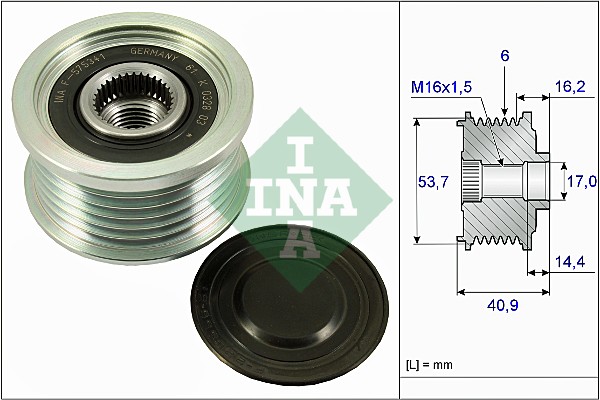 Vrijloop koppeling dynamo INA 535 0270 10