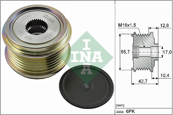 Vrijloop koppeling dynamo INA 535 0276 10