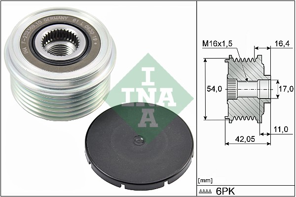 Vrijloop koppeling dynamo INA 535 0285 10