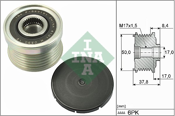 Vrijloop koppeling dynamo INA 535 0292 10