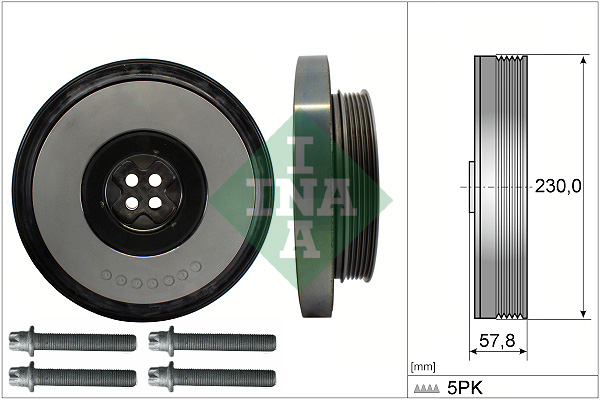 Riemschijvenset, krukas INA 544 0605 20