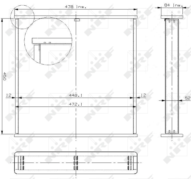 NRF Koelblok radiateur 13034